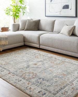 Livabliss Beckham Large Scale Polyester Area Rug for Living Room or Dining Space Medium Pile Light Slate, Wh 2'7" x 7'3" BCM2315-2773