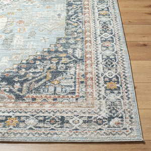 Livabliss Beckham Geometric Accent Rug Machine Woven Polyester Medium Pile Entryway Bathroom Ice Blue, White 9' x 12'2" BCM2323-9122