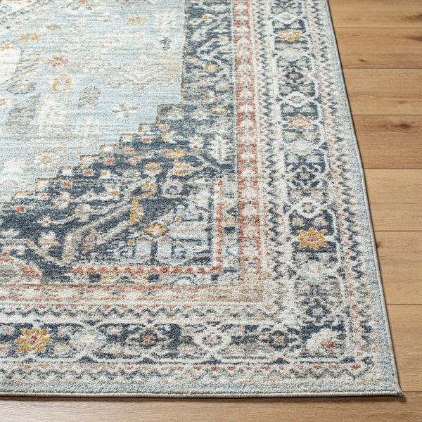 Livabliss Beckham Geometric Accent Rug Machine Woven Polyester Medium Pile Entryway Bathroom Ice Blue, White 9' x 12'2" BCM2323-9122
