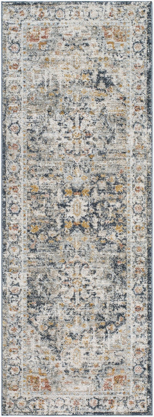 Livabliss Beckham Large Format Polyester Area Rug for Living Room and Dining Space Decor Charcoal, White 2'7" x 7'3" BCM2327-2773
