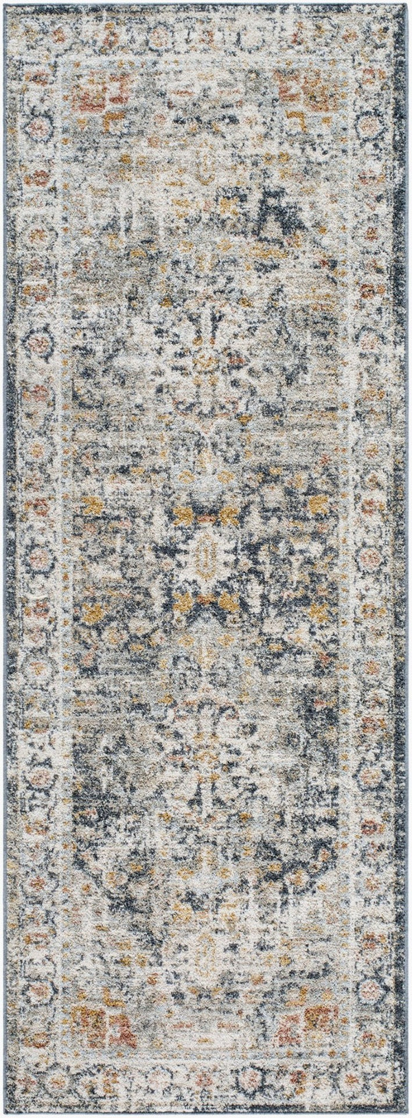 Livabliss Beckham Large Format Polyester Area Rug for Living Room and Dining Space Decor Charcoal, White 2'7" x 7'3" BCM2327-2773