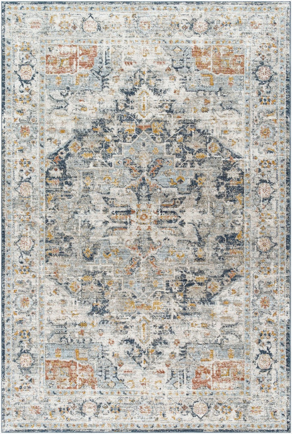 Livabliss Beckham Large Format Polyester Area Rug for Living Room and Dining Space Decor Charcoal, White 9' x 12'2" BCM2327-9122