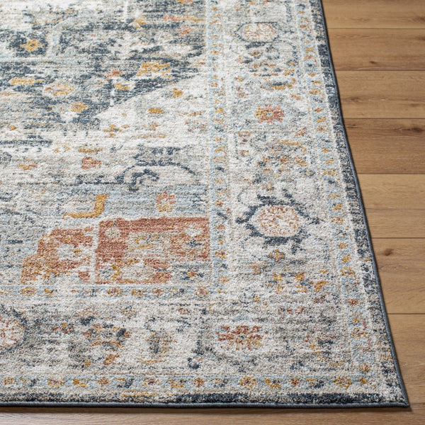 Livabliss Beckham Large Format Polyester Area Rug for Living Room and Dining Space Decor Charcoal, White 9' x 12'2" BCM2327-9122