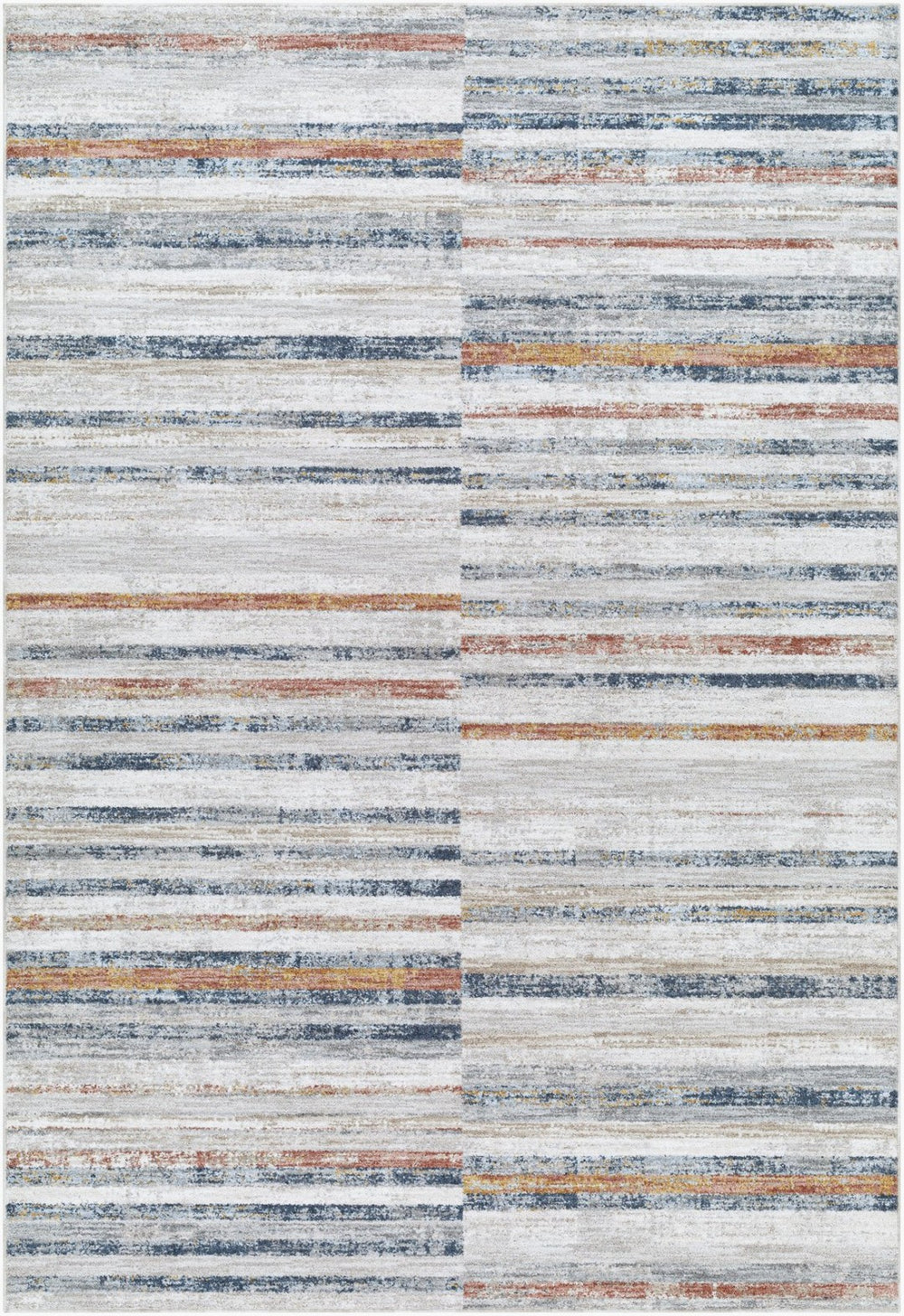 Livabliss Beckham Medium Pile Polyester Area Rug for Large Living Rooms and Dining Spaces Light Slate, Wh 9' x 12'2" BCM2332-9122