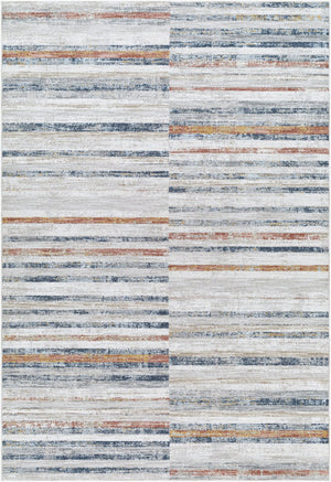 Livabliss Beckham Medium Pile Polyester Area Rug for Large Living Rooms and Dining Spaces Light Slate, Wh 9' x 12'2" BCM2332-9122