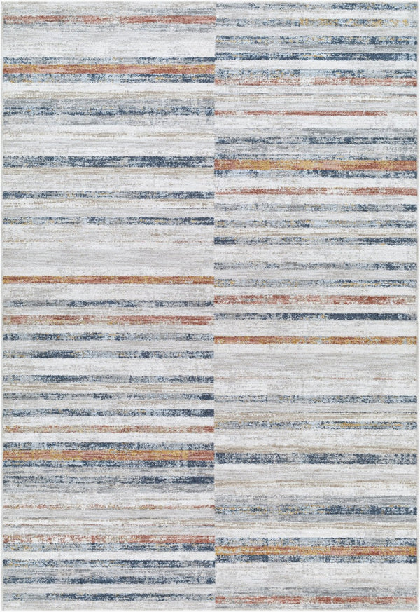 Livabliss Beckham Medium Pile Polyester Area Rug for Large Living Rooms and Dining Spaces Light Slate, Wh 9' x 12'2" BCM2332-9122