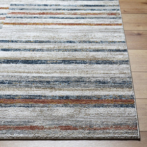 Livabliss Beckham Medium Pile Polyester Area Rug for Large Living Rooms and Dining Spaces Light Slate, Wh 9' x 12'2" BCM2332-9122