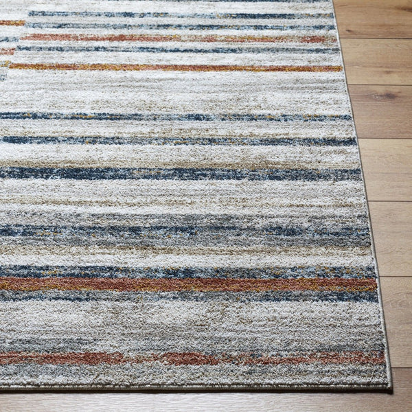 Livabliss Beckham Medium Pile Polyester Area Rug for Large Living Rooms and Dining Spaces Light Slate, Wh 9' x 12'2" BCM2332-9122