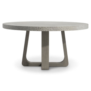 Bernhardt Trouville Round Outdoor Dining Table Grey Wood, Concrete K2009