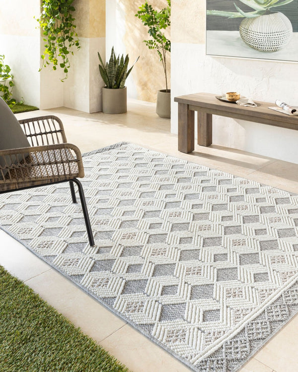 Livabliss Bouclair Flatweave Polyester Area Rug Muted Tones for Living Room or Dining Space BCR2307-679