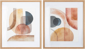 Livabliss Bosaca Minimalist Framed Wall Art Slim Profile Geometric Print for Modern Interiors BCS001-SET