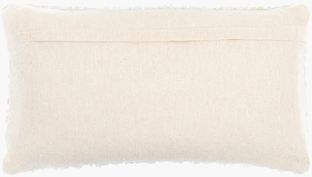 Surya Boculette Modern Lumbar Pillow 12"L X 22"W - Stylish Accent For Living Room & Bedroom Decor Off,White Polyester,Cotton Bct003-1222p