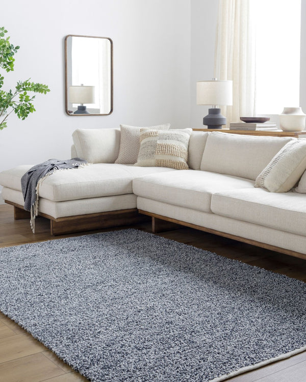 Surya Boculette 2' X 3' Handmade Rug - Soft, Durable, Minimalist Design Perfect For High Traffic Areas Dark Blue Recycled Pet Yarn Bct2302-268