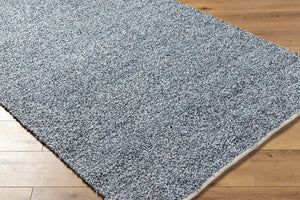 Surya Boculette 2' X 3' Handmade Rug - Soft, Durable, Minimalist Design Perfect For High Traffic Areas Dark Blue Recycled Pet Yarn Bct2302-268