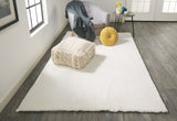 Feizy Rugs Luxe Velour Collection: Elegant And Durable High Pile Polyester Rug For Modern And Rustic Spaces White Polyester Lxv4506fwht000d15