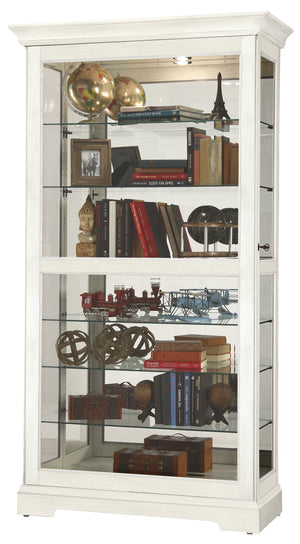 Hekman Furniture 680639 Tyler Iv Curio Cabinet - Elegant White Display Case With Adjustable Shelves & Led Lighting Aged Linen Tyler Iv Curio Cabinet 680639