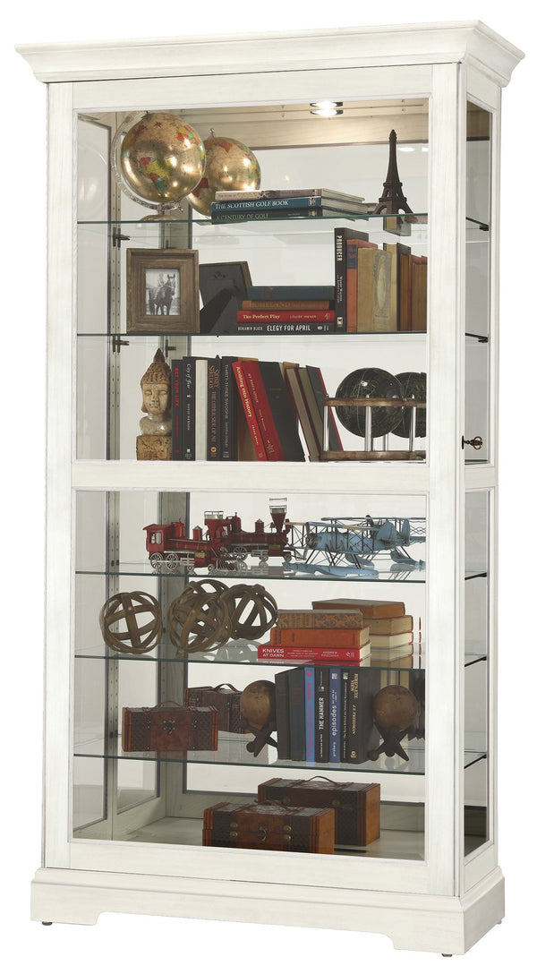 Hekman Furniture 680639 Tyler Iv Curio Cabinet - Elegant White Display Case With Adjustable Shelves & Led Lighting Aged Linen Tyler Iv Curio Cabinet 680639