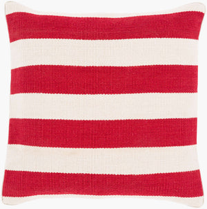 Surya Bold Geo Accent Pillow - 18"X18" Soft Cotton With Unique Geometric Design For Stylish Decor Red Cotton,Cotton Bd002-2222p