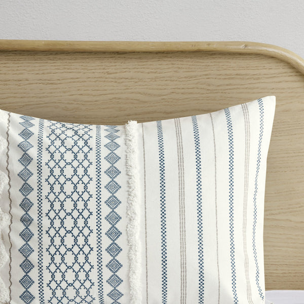 English Elm Cotton INK+IVY Imani Chenille Tufted Comforter Set King/Cal King – Geometric Print, OEKO-TEX Safe B035128800