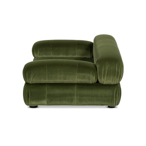 English Elm Marcel Tufted Velvet Pet Sofa Bed Bolstered Arms Stylish Small Medium Dogs Cats Olive Green B2719P448986