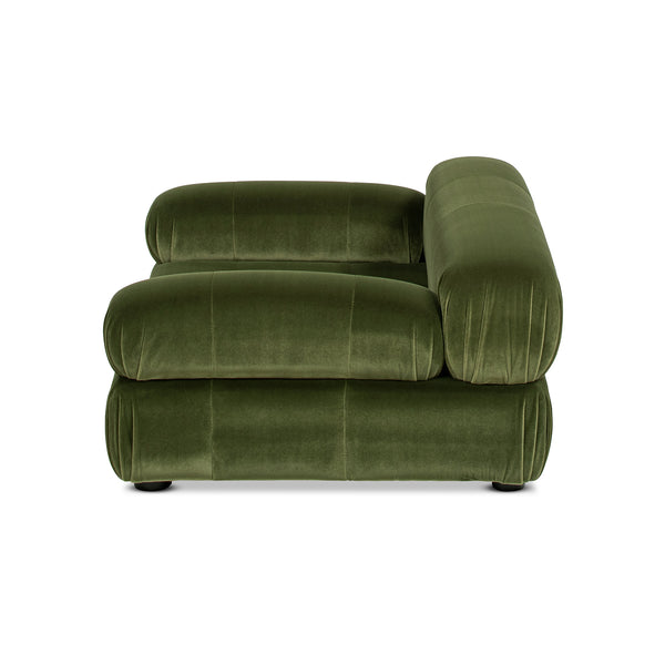 English Elm Marcel Tufted Velvet Pet Sofa Bed Bolstered Arms Stylish Small Medium Dogs Cats Olive Green B2719P448986