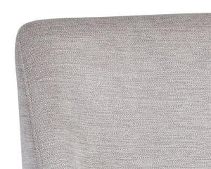 Sunpan Dover Luxurious Dining Chair Set - Contemporary Design with Faux Leather and Gold Steel Legs Napa Stone / Polo Club Stone