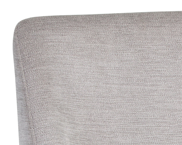 Sunpan Dover Luxurious Dining Chair Set - Contemporary Design with Faux Leather and Gold Steel Legs Napa Stone / Polo Club Stone