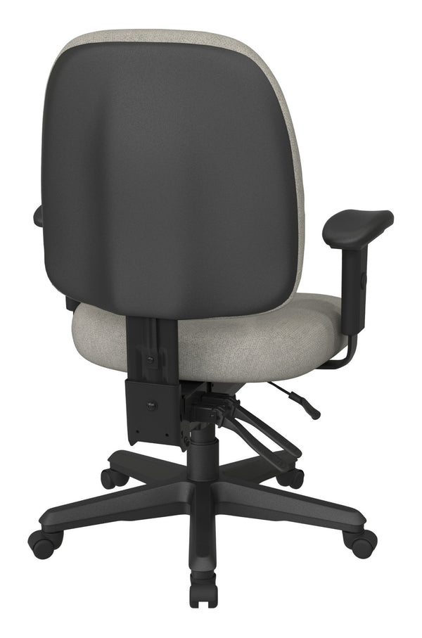 OSP Home Furnishings Ergonomics Chair Adjustable Lumbar Support Home Office Seat with Greenguard Certified Foam Sky 43808-K009