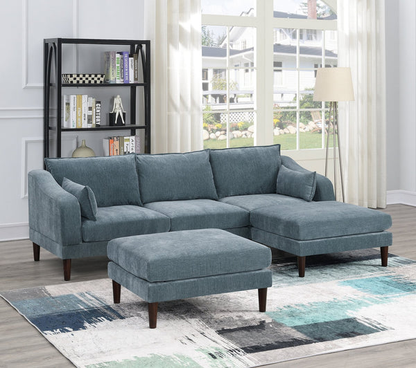 English Elm Contemporary 5-Piece Modular Sectional Sofa Set in Blush Morgan Fabric — Plush, Versatile L-Shaped Design Grayish 33 L x 27 W x 11 H B011S01583