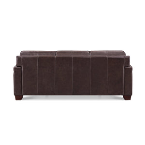 English Elm Alice Premium Leather Loveseat Brown — Top-Grain Seating, Pocket Coil Cushions, Feather-Memory Foam Comfort (61"L x 40"W x 32.5"H) B2705P338108