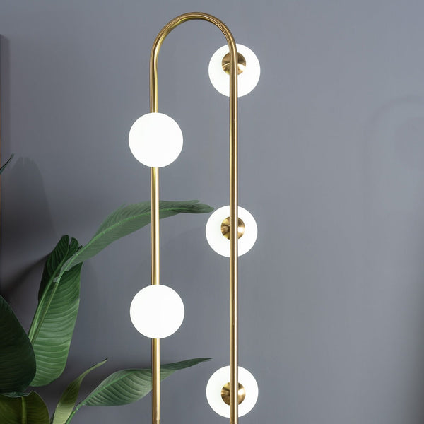 English Elm Ashcroft Furniture - Modern Floor Lamp - Artema Tall Corner Lamp With White Shade For Stylish Living Room & Office Lighting B183P315093