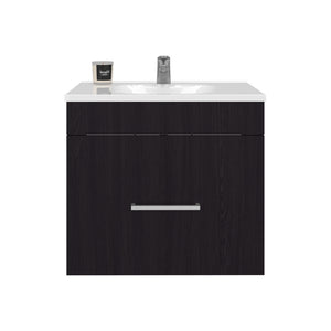 English Elm Colville Floating Wall Mount Vanity Cabinet Matte Finish Modern Bathroom Storage Black B092P439918