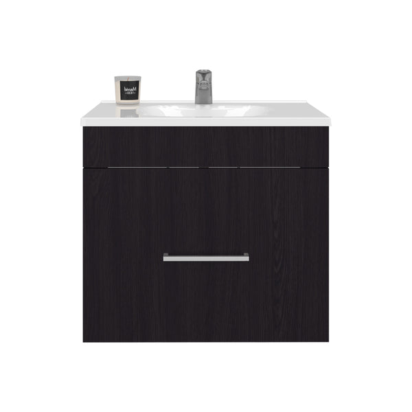 English Elm Colville Floating Wall Mount Vanity Cabinet Matte Finish Modern Bathroom Storage Black B092P439918