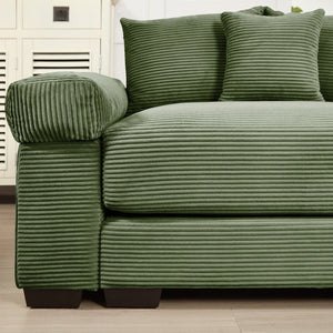 English Elm Oversized Modular Sectional Couch - Cloud-Like Comfort With Ergonomic Design & Versatile Ottoman W714S01344-GIGA