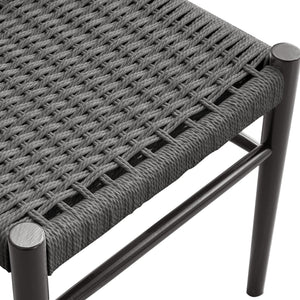 English Elm Wood Rattan Dining Chairs Set of 2 — Fully Assembled Beech Wood, Ergonomic Back, 300lb Capacity, Black T3623P381090