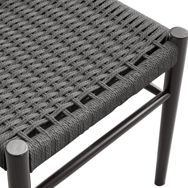 English Elm Wood Rattan Dining Chairs Set of 2 — Fully Assembled Beech Wood, Ergonomic Back, 300lb Capacity, Black T3623P381090