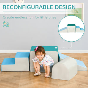 English Elm Qaba Four Piece Foam Toddler Climbing Set with Wipe Clean Pu Leather Safe Play W2225P217346