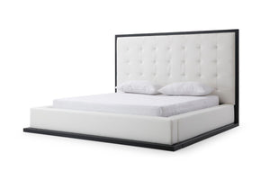 VIG Furniture Eastern King Modrest Beth Modern Wenge & White Leatherette Bed VGVCBD1106-WNGWHT-EK