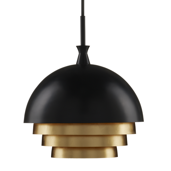 Salviati Black and Gold Pendant Light - Contemporary Mid-Century Design with Adjustable Height