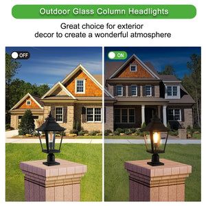 English Elm 21"(h) Matte Black Aluminum Post Lanterns Set of Two for Driveway Garden Path W2312P415982