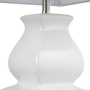 Crestview Collection 30"H Elegant Ceramic Table Lamp With Textured Shade, Crystal Base, Perfect For Modern Spaces   Cvazp101a