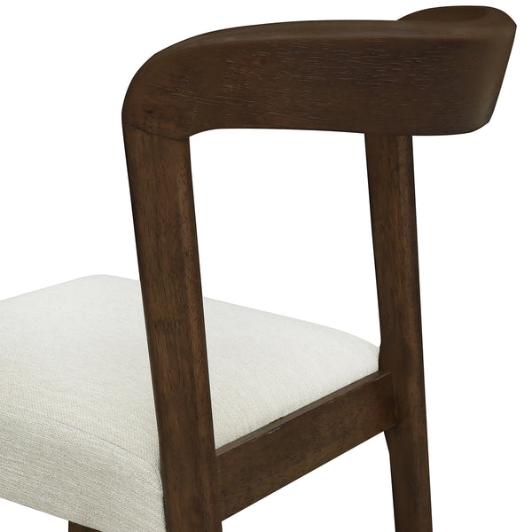 English Elm Christopher Knight Home® - Solid Rubber Wood Dining Chairs Set Of 2 - Walnut & Beige - Stylish Comfort For Modern Dining Spaces N771P292085T