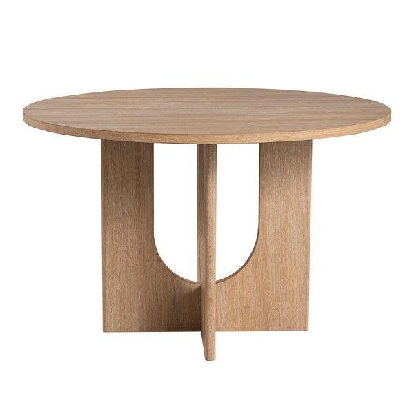 English Elm Classic Round Pedestal Dining Table Rubberwood Matte Finish Seats Four Modern Home Natural B2741P421161