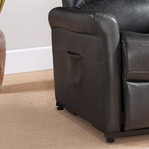 English Elm 1pc Faux Leather Power Lift Recliner with Massage and Full Chaise Pad for Living Rooms B011P205578