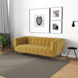 English Elm Ashcroft Furniture - Addison Large Gold Velvet Sofa