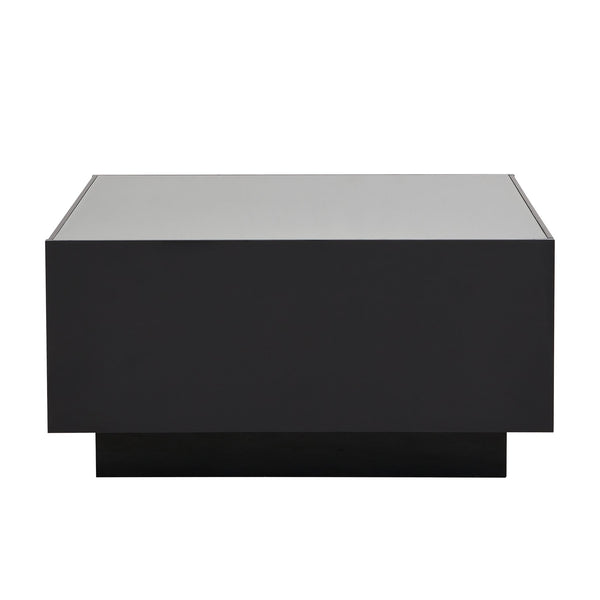 English Elm On-Trend Square High Gloss Coffee Table With 16-Color Led Lights, Modern Design For Stylish Living Rooms N721P191980B