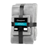 Beautyrest Plume Transitional 100% Cotton Feather Touch Antimicrobial Towel 6 Piece Set BR73-2439 Grey