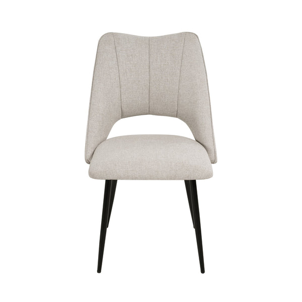 English Elm 4-Chair Modern Linen Dining Set with Metal Legs, High-Resilience Cushions, Adjustable Feet, 265lb Capacity Beige W757P304081