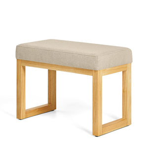 English Elm Shoe-changing Bench Solid Wood Frame Loop Yarn Cushion Compact Entryway Seat Brown W487P384370