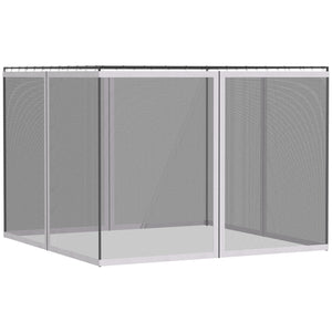 English Elm Outsunny Walk-in Tunnel Greenhouse Steel Frame Pe Cover Mesh Vents Garden Grow Shelter W2225P200873